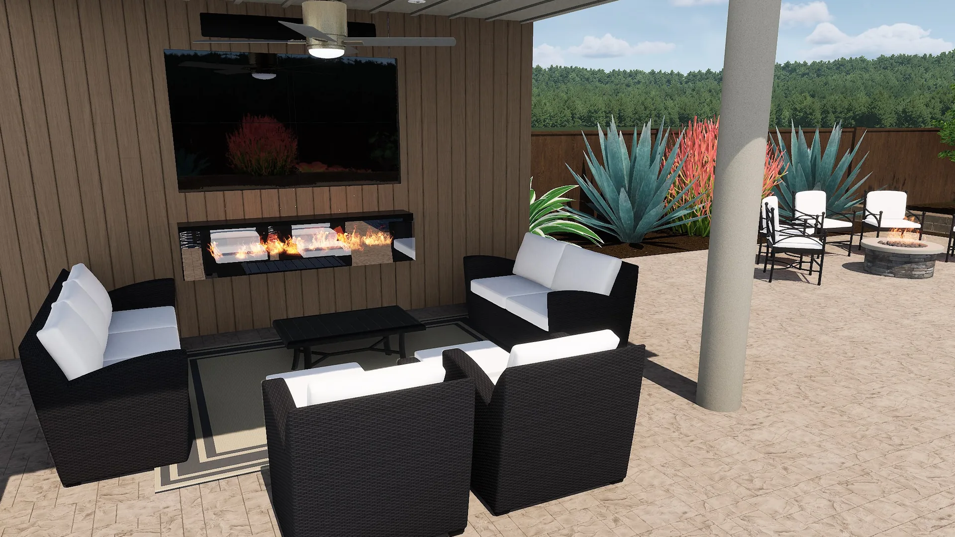 Family Backyard with Pool, Spa and Outdoor Living alternate view